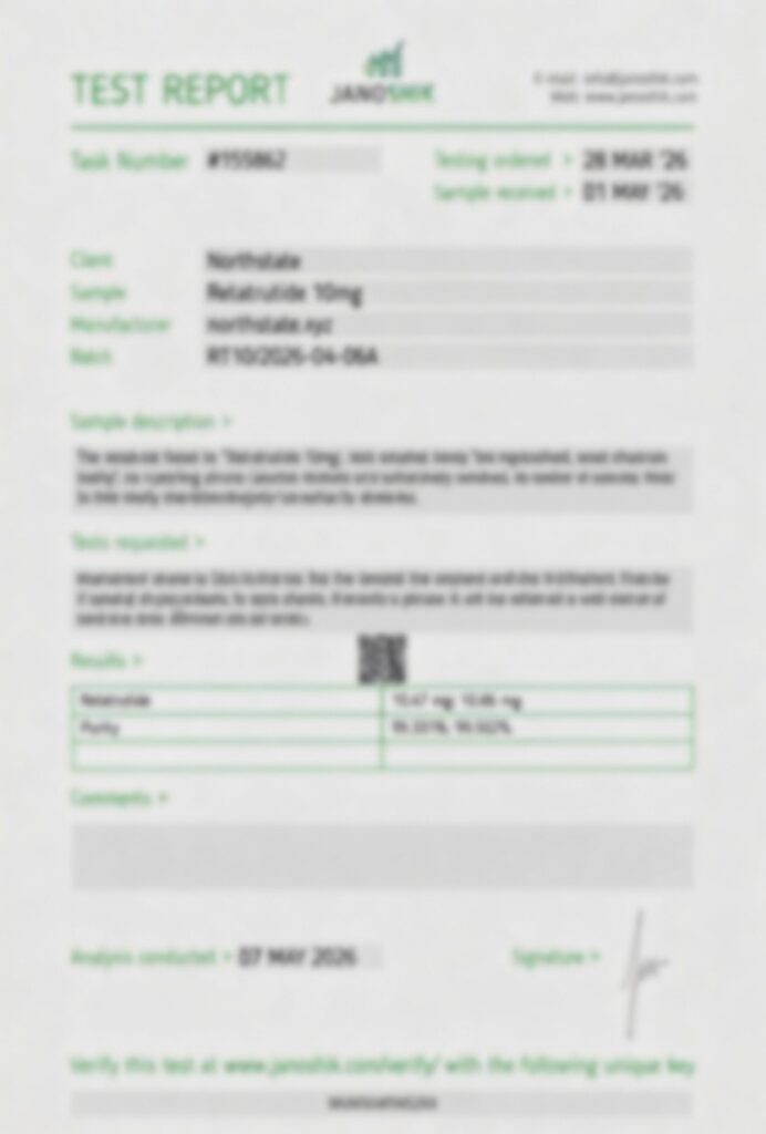Batch record; Retatrutide 10mg